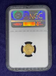 Spain Charles III Gold 1/2 Escudo 1765 M JP AU 58