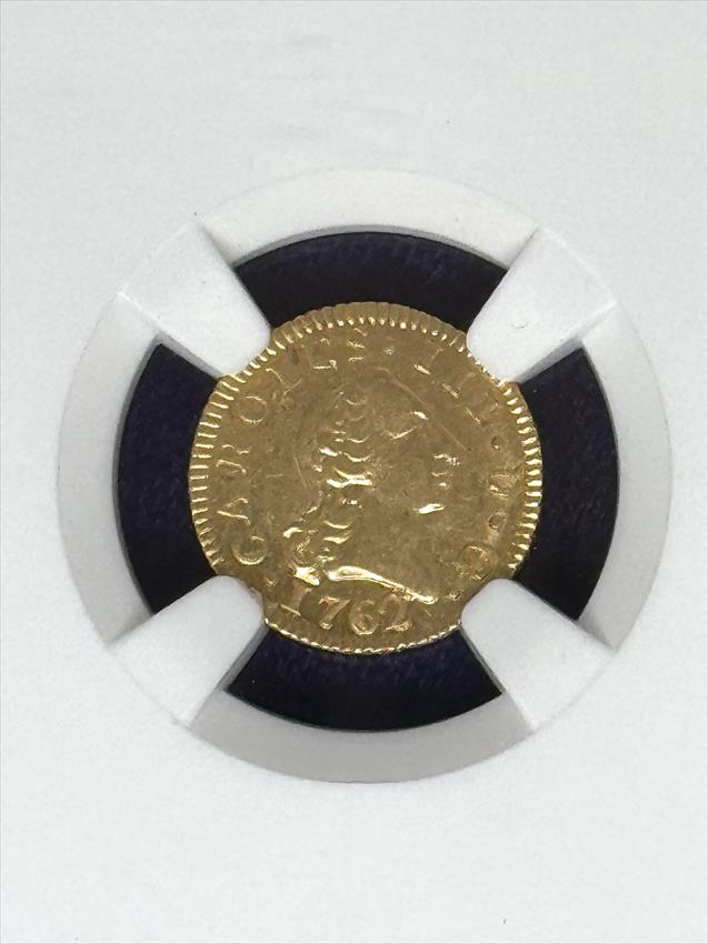 Spain Charles III Gold 1/2 Escudo 1762 M JP