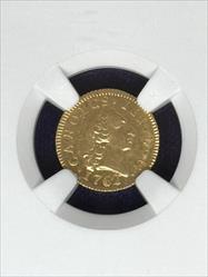 Spain Charles III Gold 1/2 Escudo 1762 M JP MS 62