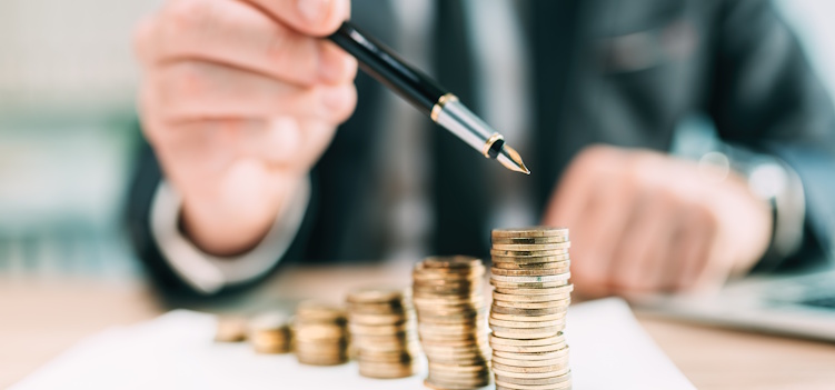 coin dealer inspecting coins