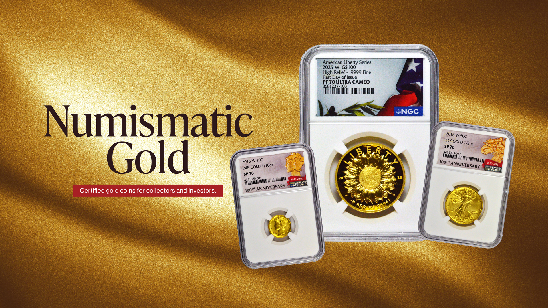 Numismatic Gold Banner