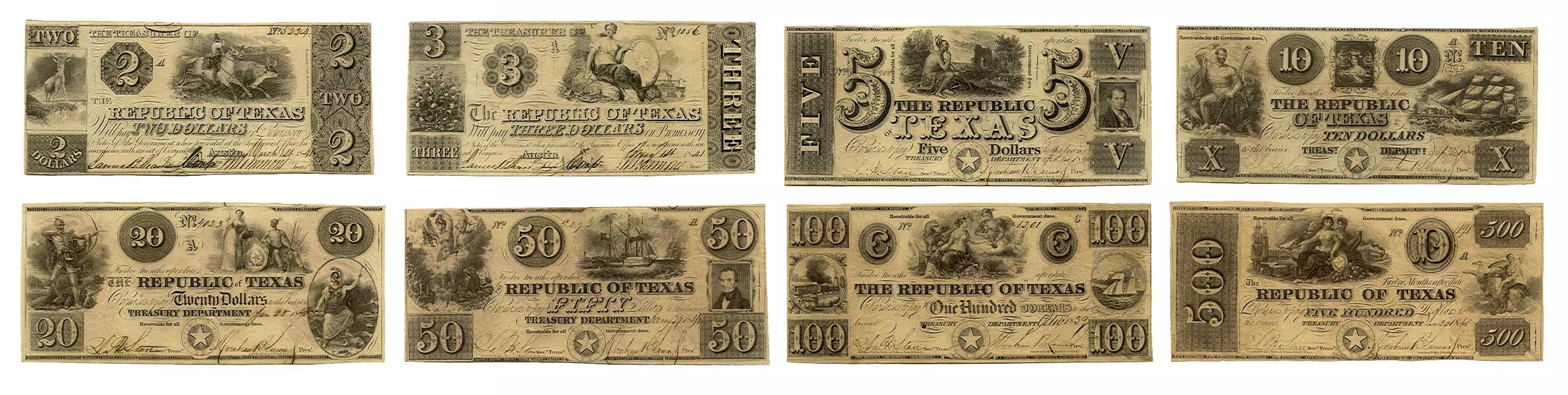 Texas Currency 2-500