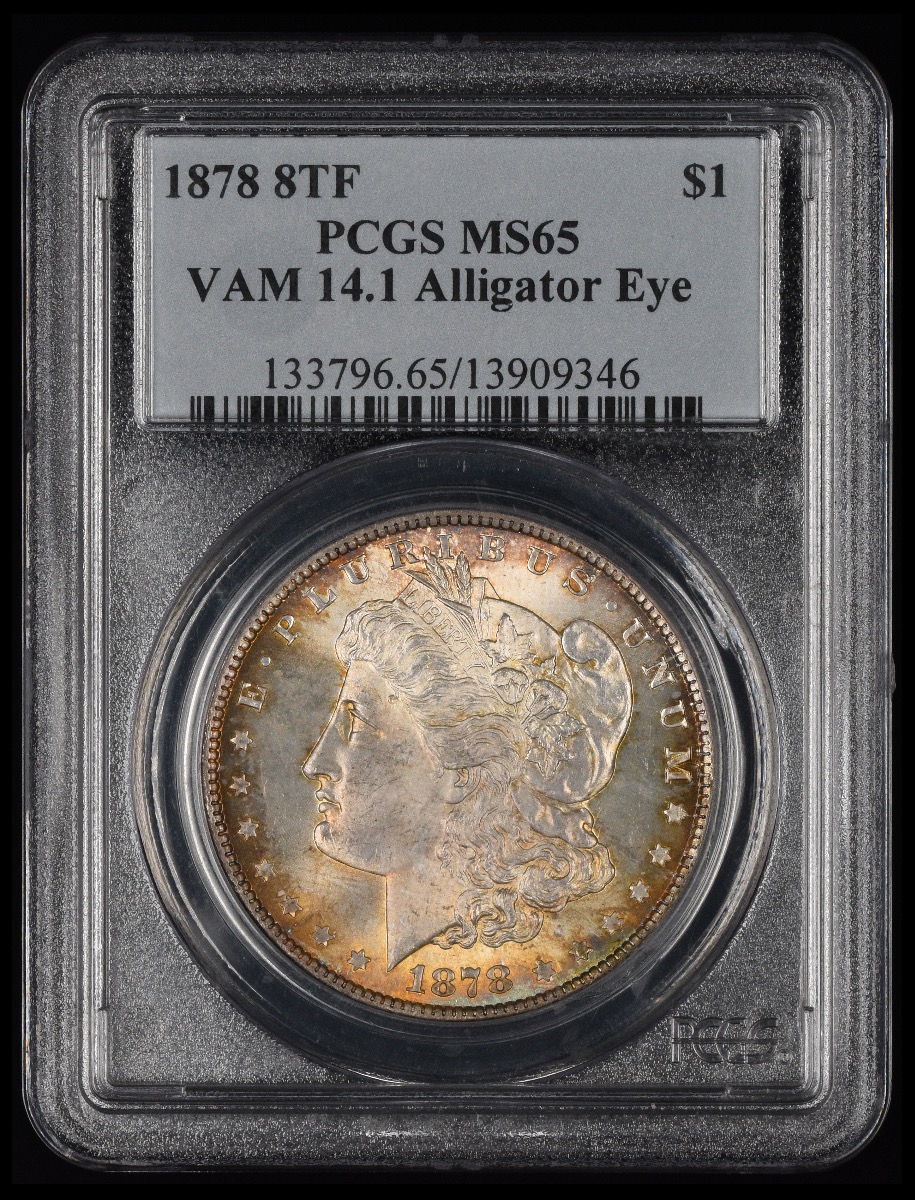 1878 8TF $1 PCGS MS65 VAM 14.1 Alligator Eye MS65