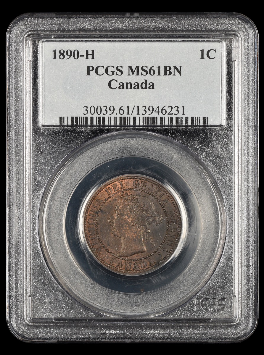 1890 H Canada 1 Cent PCGS MS61BN MS61BN
