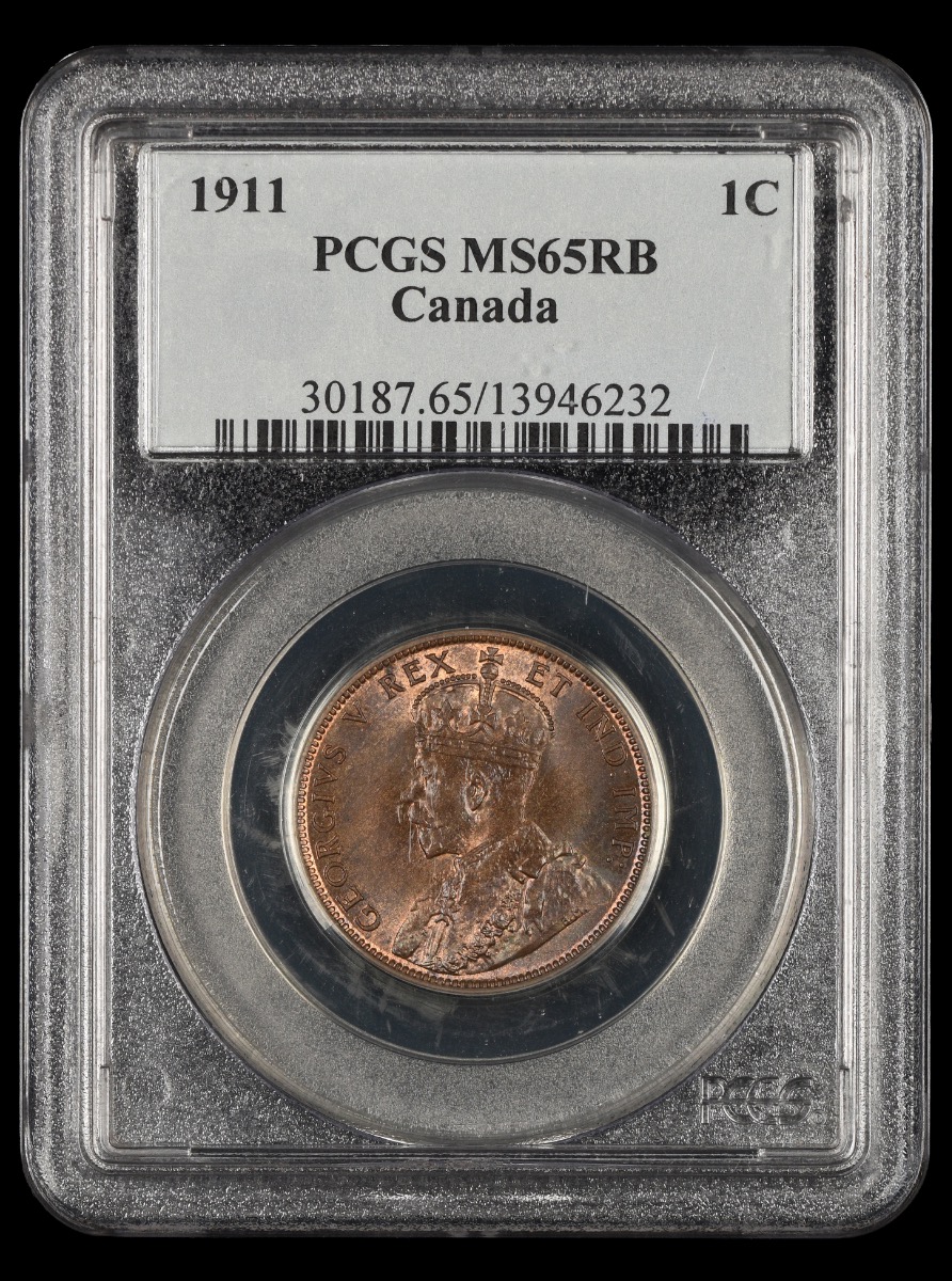 1911 Canada 1 Cent PCGS MS65RB MS65RB