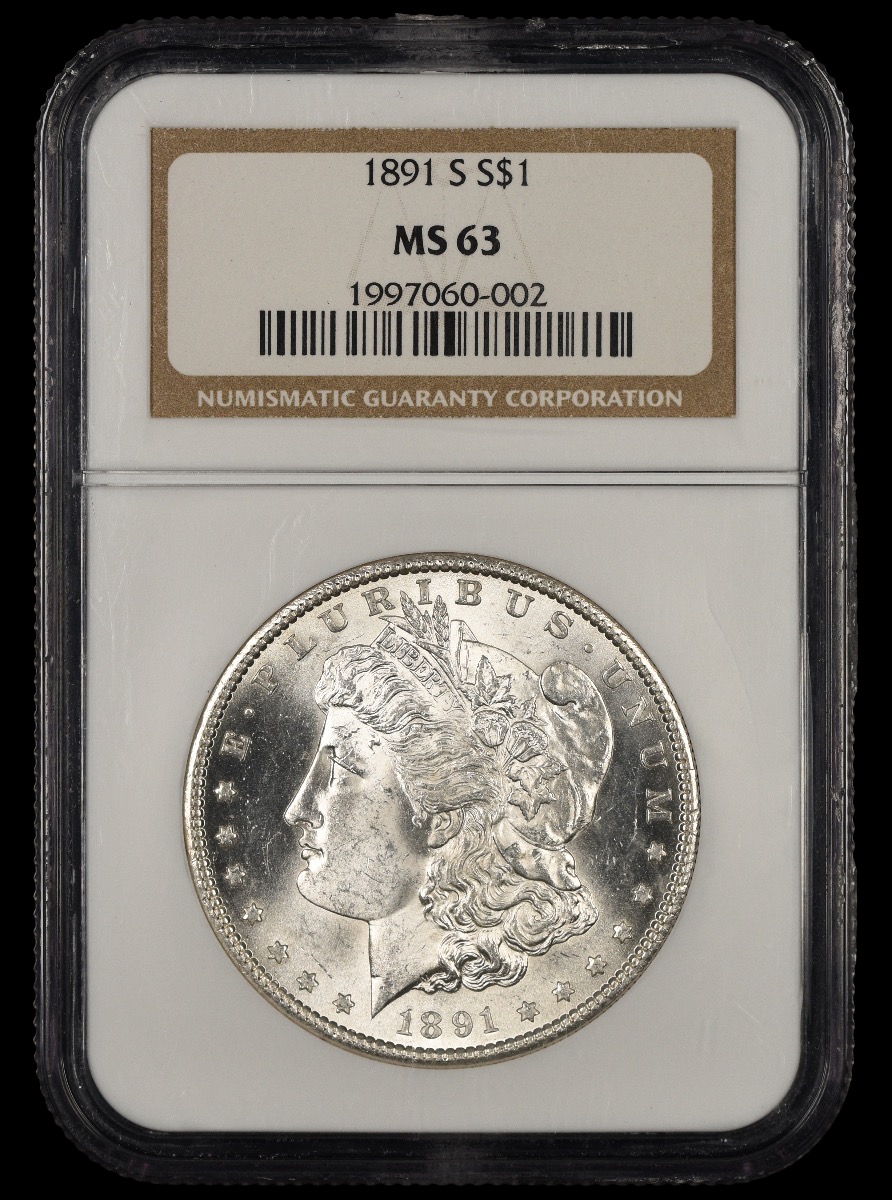 1891 S $1 NGC MS63 MS63