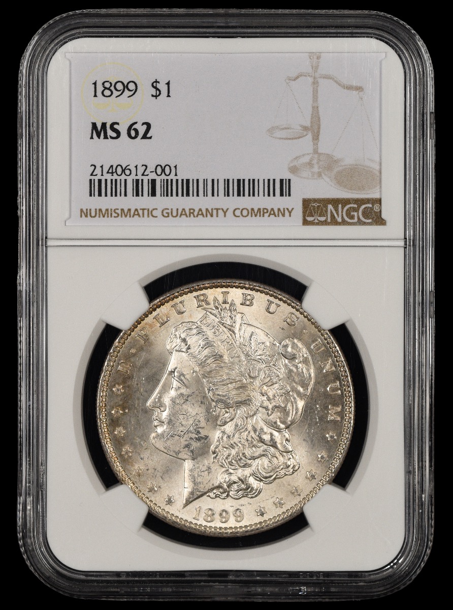 1899 $1 NGC MS62 62