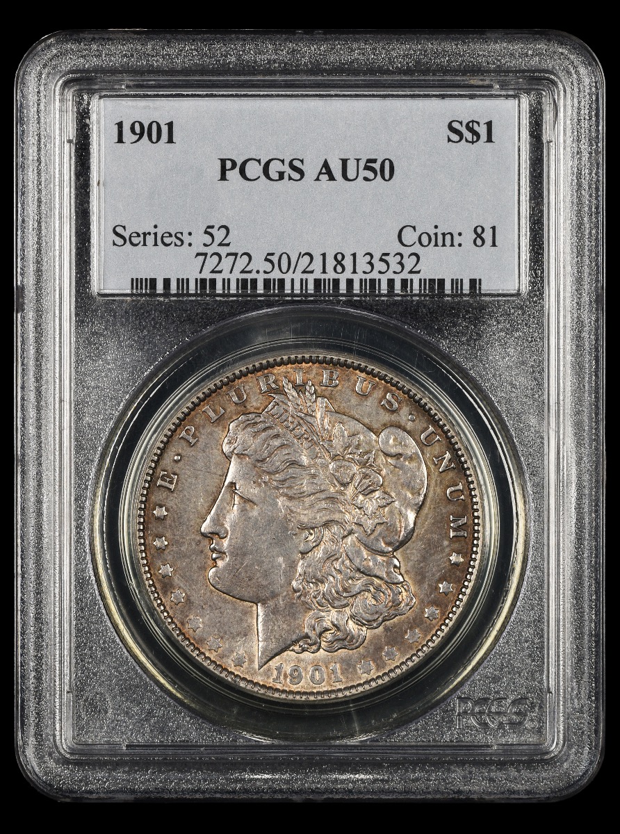 1901 $1 PCGS AU50 AU50