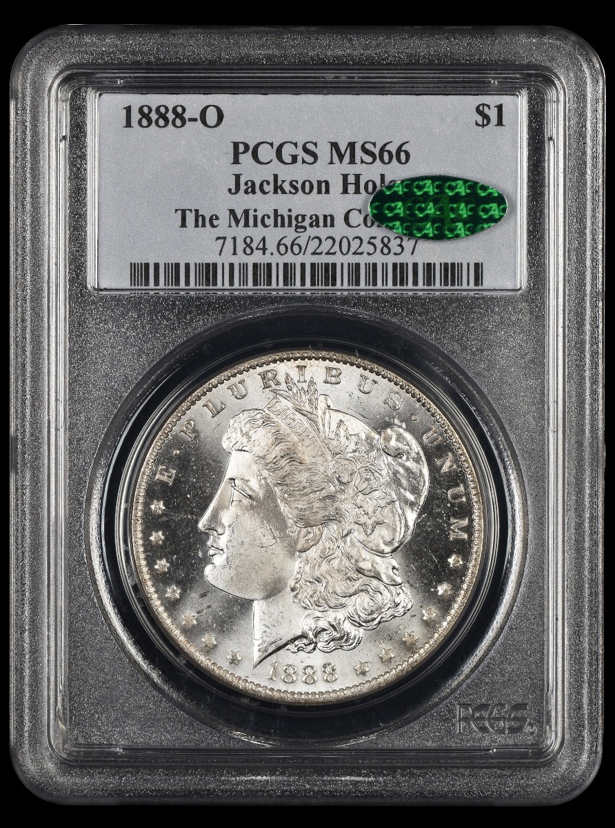 1888 O $1 PCGS MS66 CAC Jackson Hole The Michigan Collection MS66 CAC