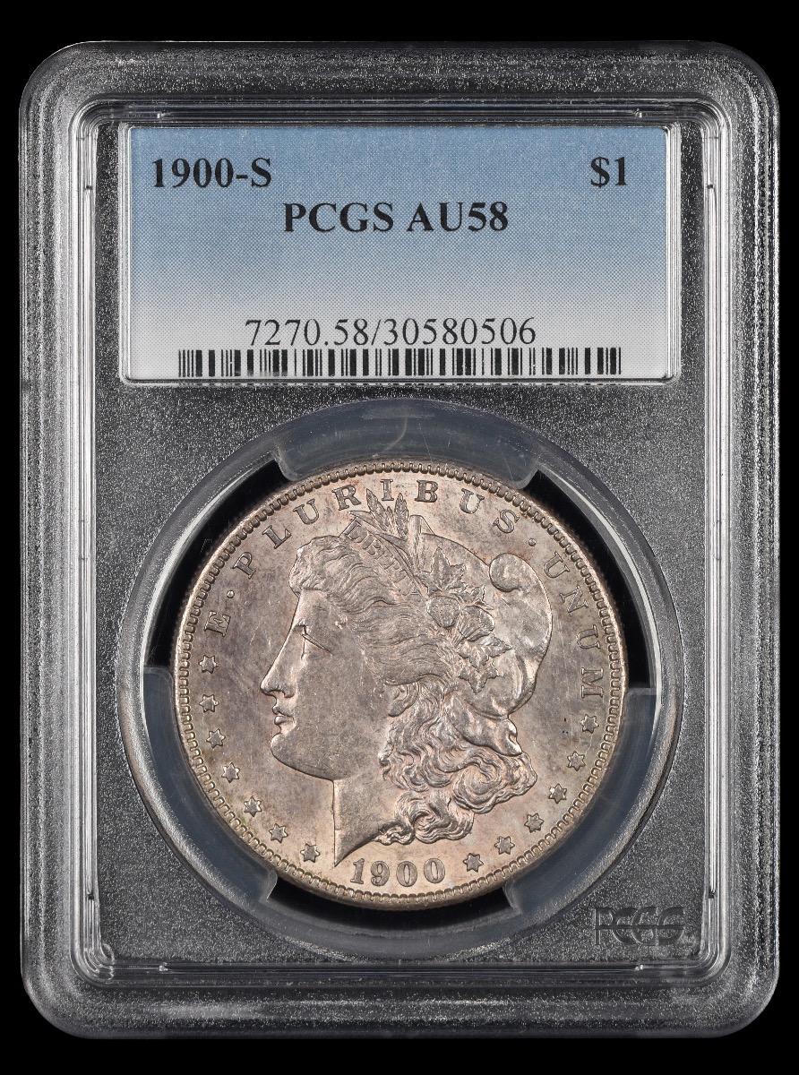 1900 S $1 PCGS AU58 58