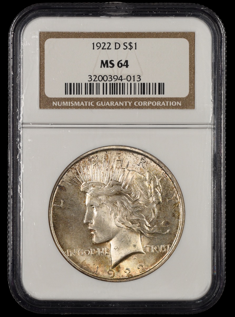 1922 D $1 NGC MS64 MS64