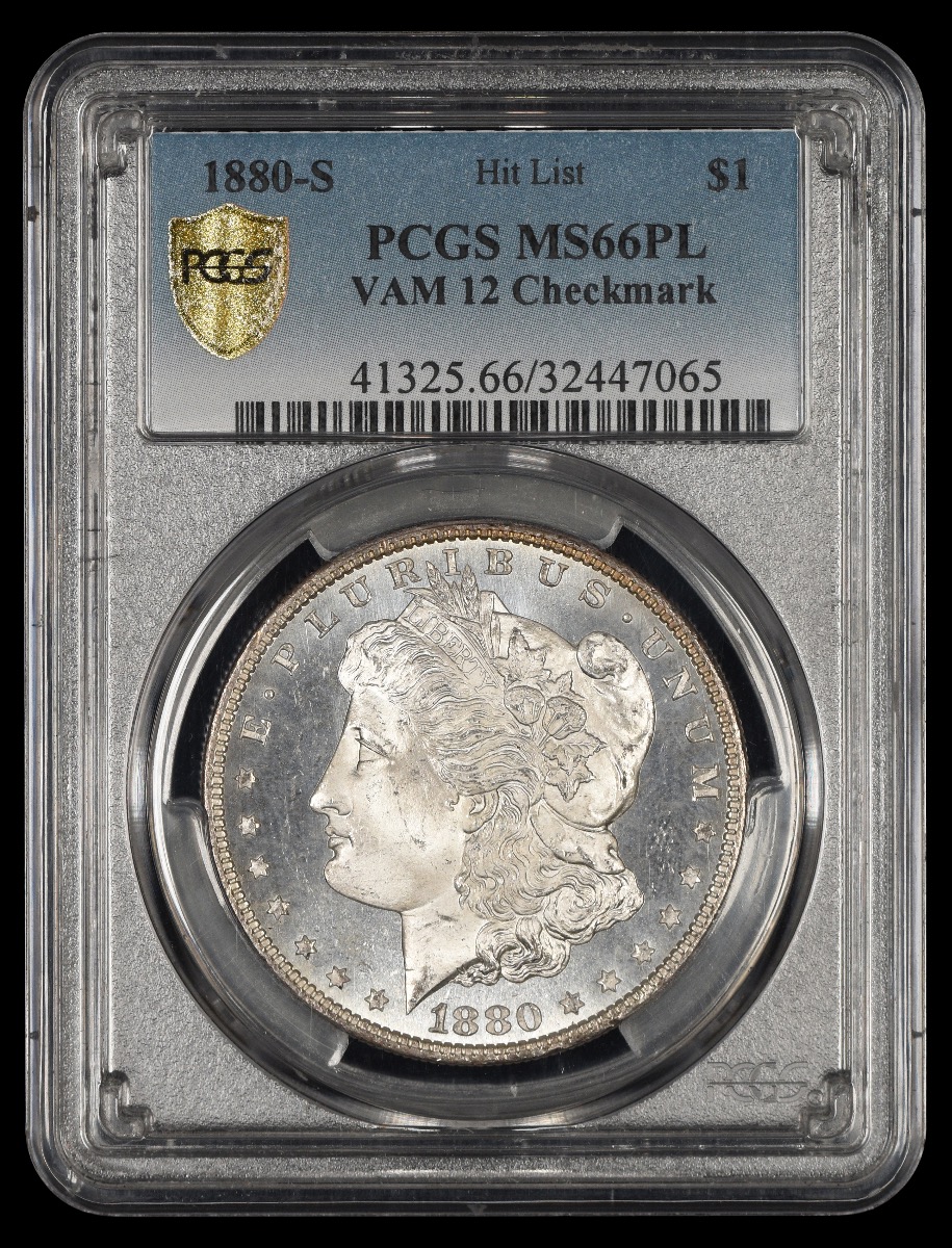 1880 S $1 PCGS MS66PL VAM-12 CHECKMARK 66
