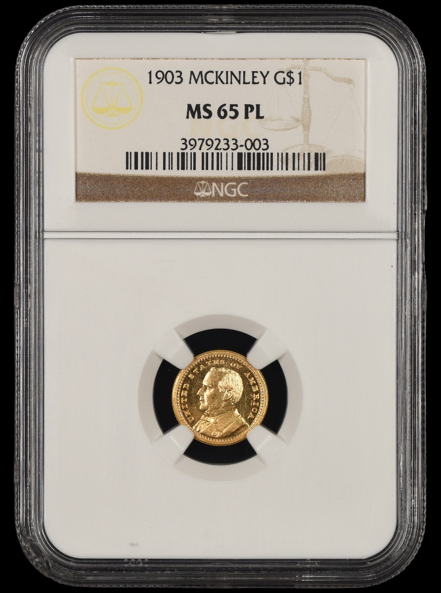1903 $1 Gold Commemorative McKinley NGC MS65PL MS65PL