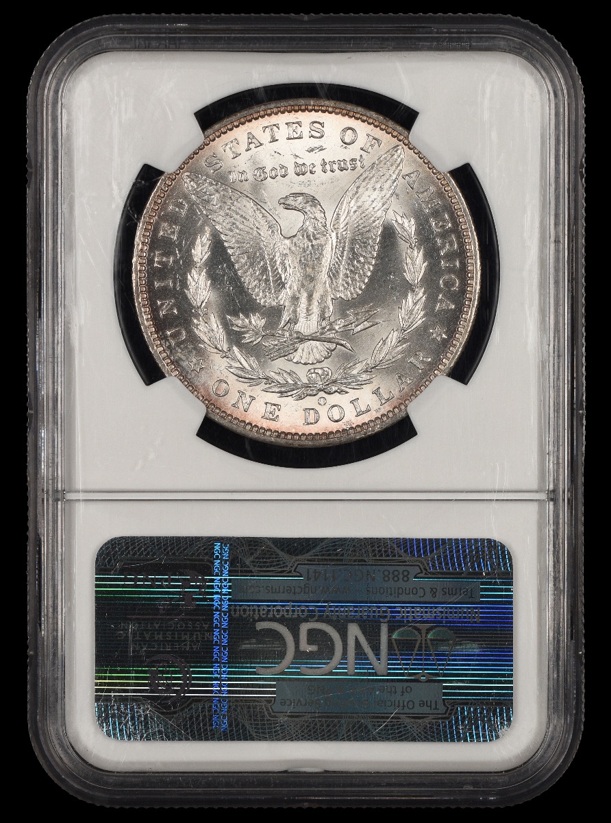1890 O $1 NGC MS63 63