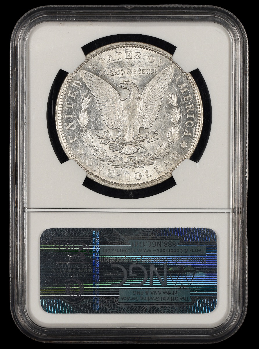 1891 O $1 NGC AU55 AU55