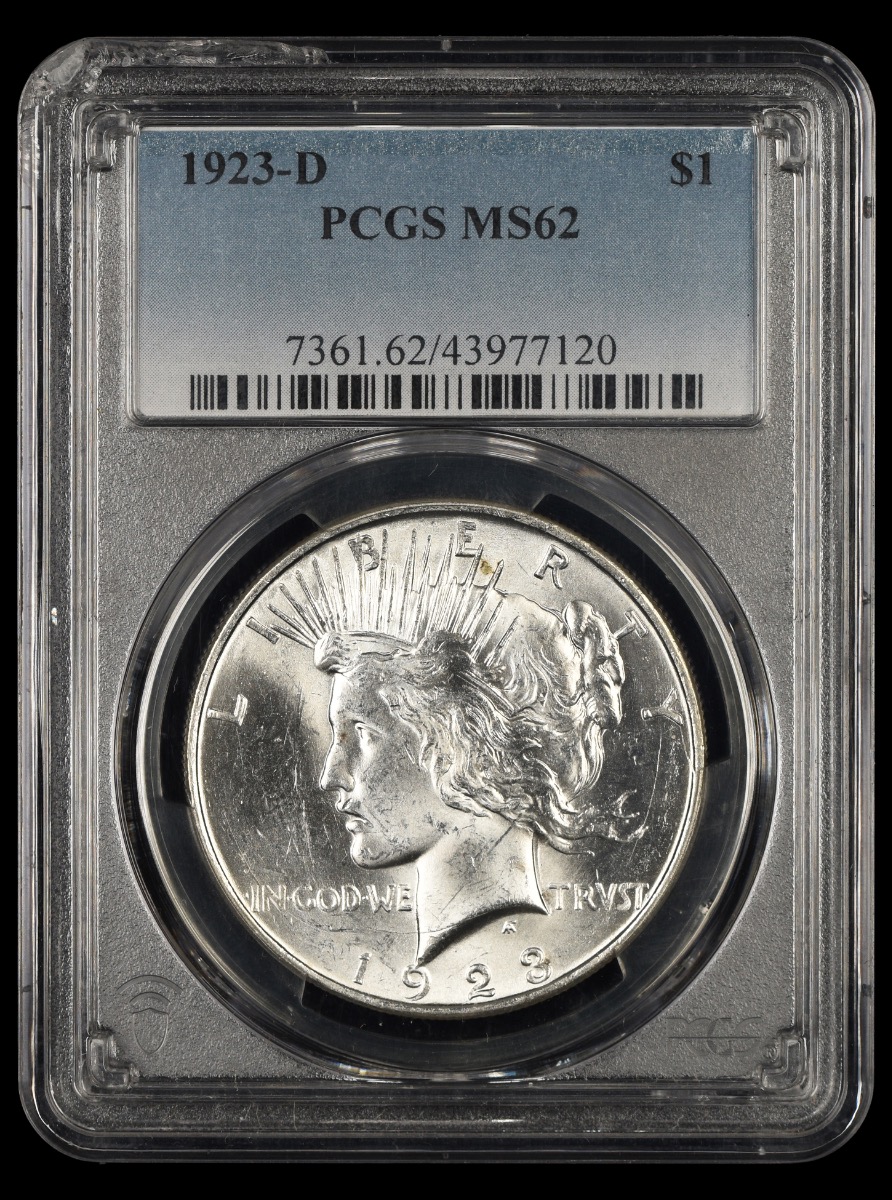 1923 D $1 PCGS MS62 MS62