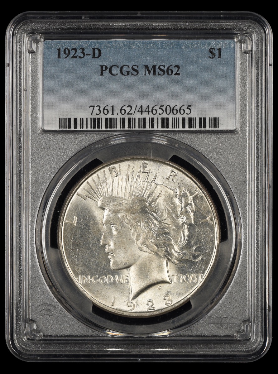 1923 D $1 PCGS MS62 MS62