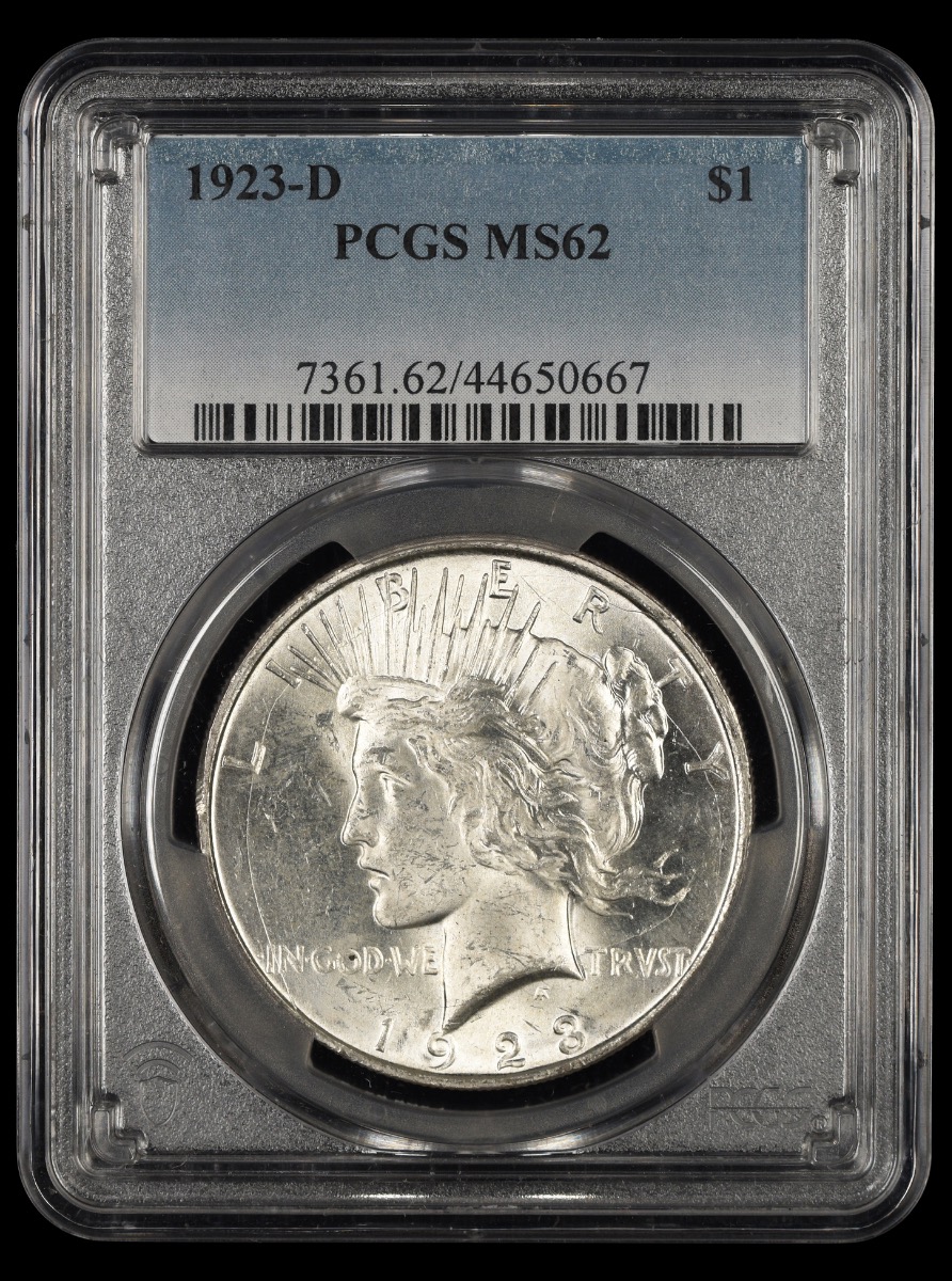 1923 D $1 PCGS MS62 MS62