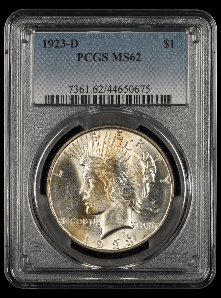 1923 D $1 PCGS MS62 MS62