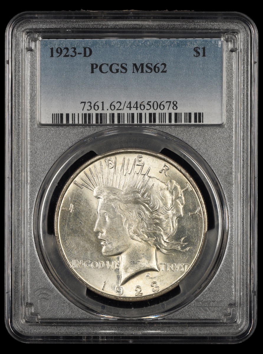 1923 D $1 PCGS MS62 MS62