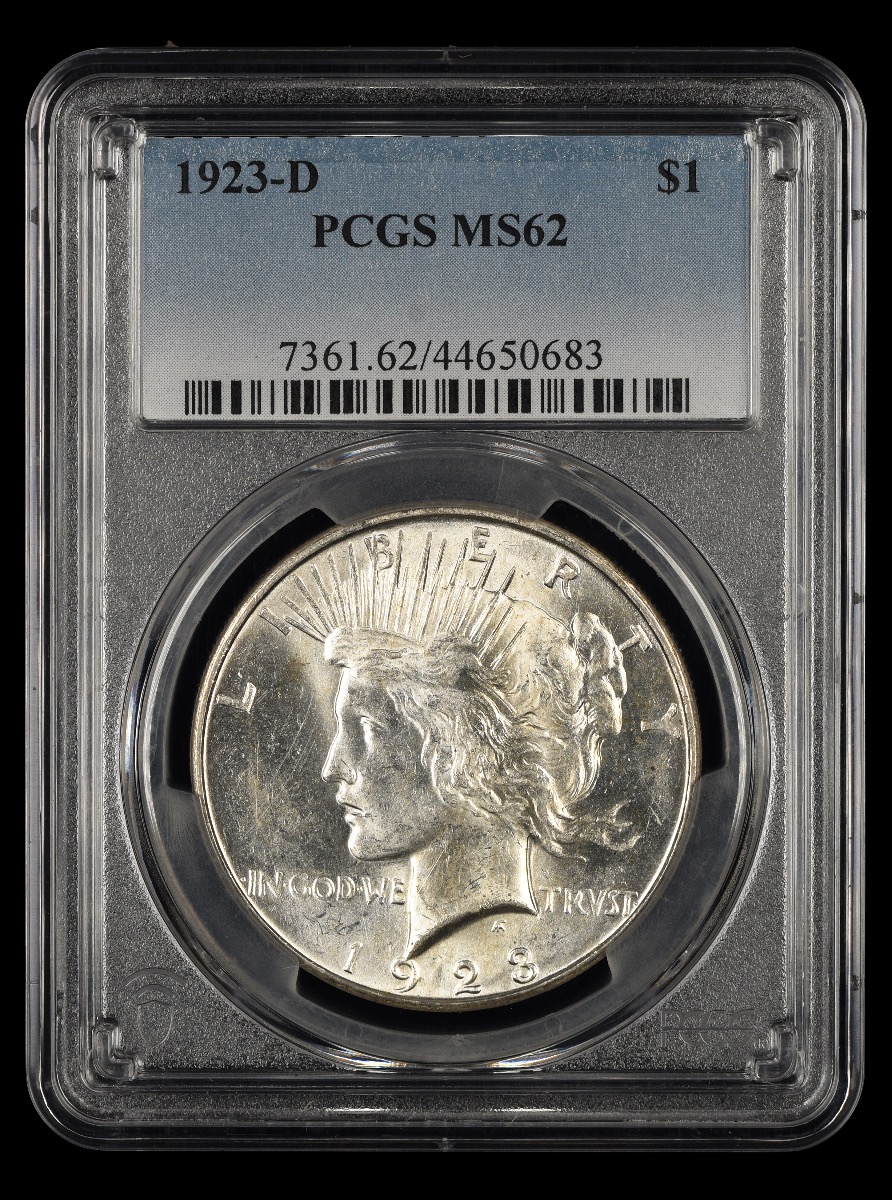 1923 D $1 PCGS MS62 MS62