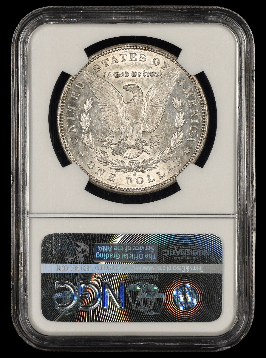 1897 S $1 NGC AU55 55