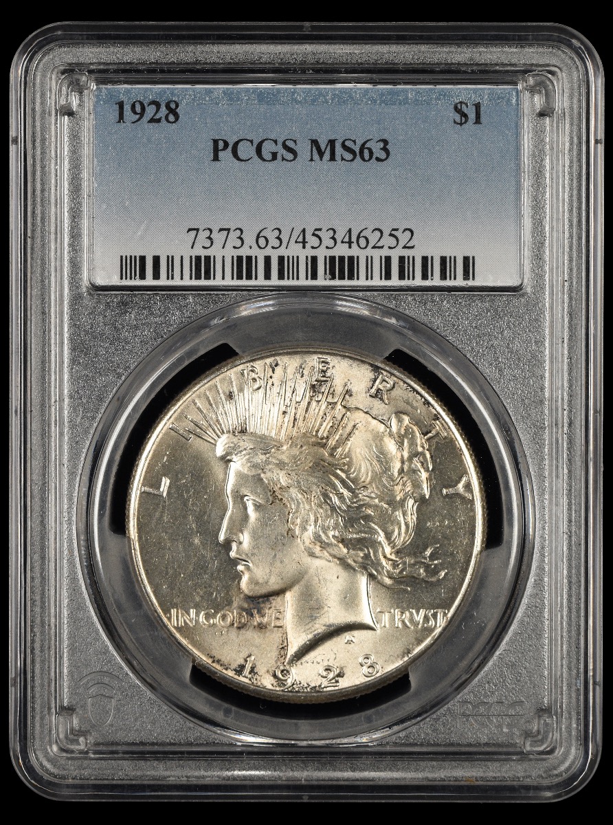 1928 $1 PCGS MS63 MS63