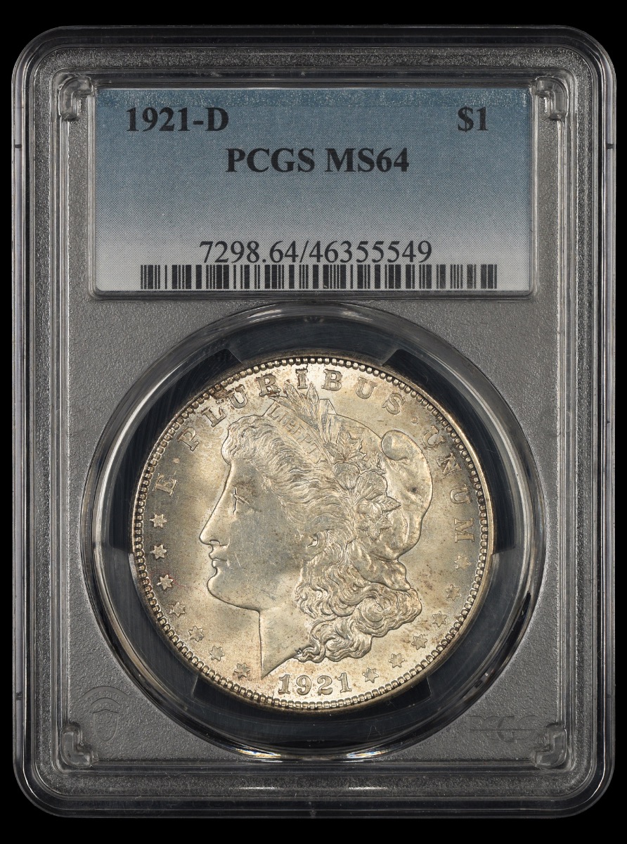 1921 D $1 PCGS MS64 MS64