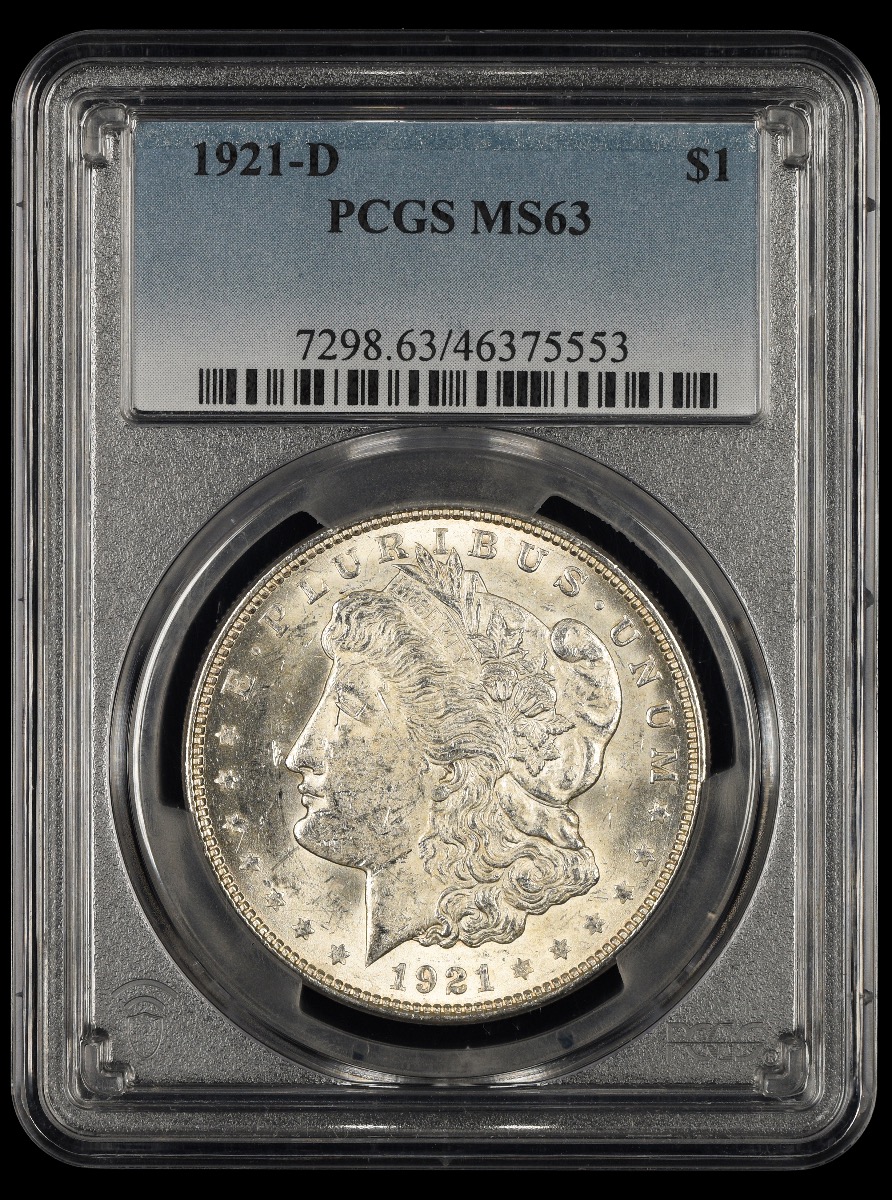 1921 D $1 PCGS MS63 MS63