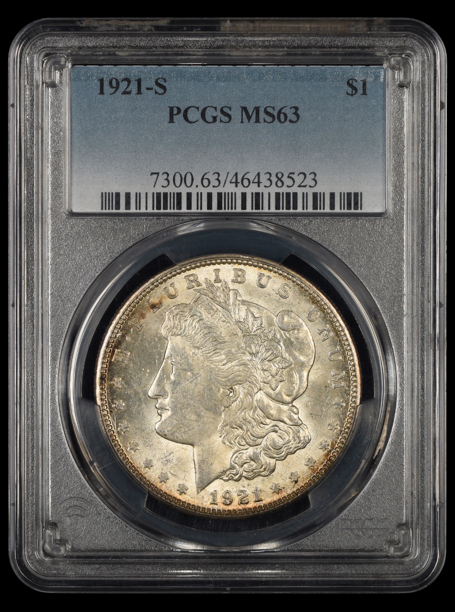 1921 S $1 PCGS MS63 MS63