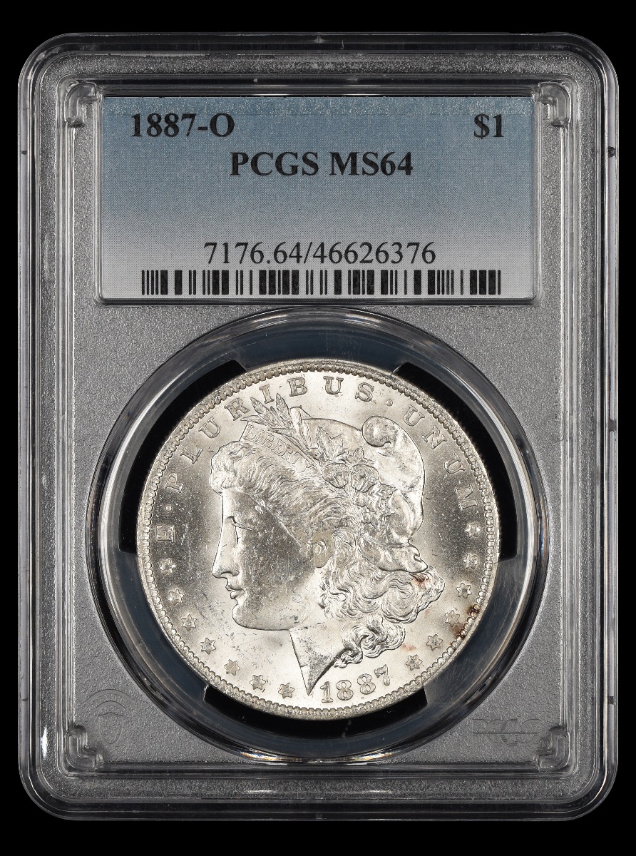 1887 O $1 PCGS MS64 64