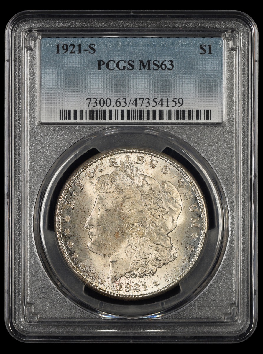 1921 S $1 PCGS MS63 MS63