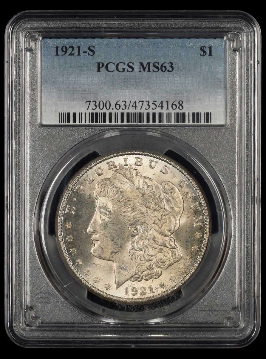 1921 S $1 PCGS MS63 MS63