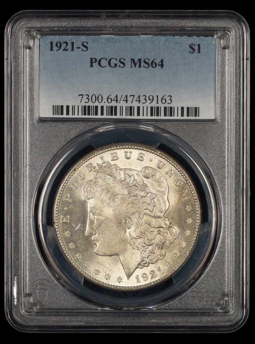 1921 S $1 PCGS MS64 MS64