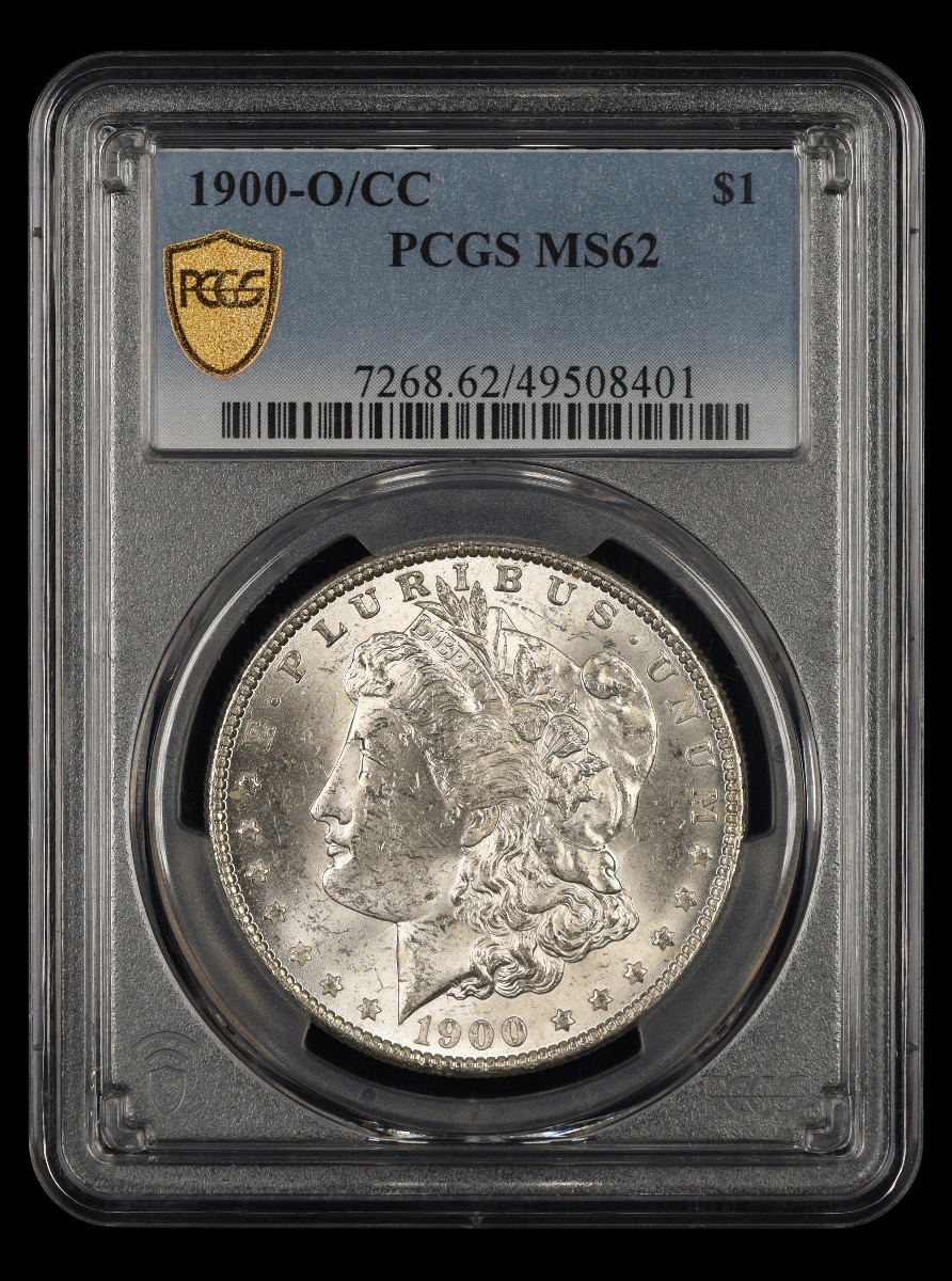 1900 O/CC $1 PCGS MS62 MS62
