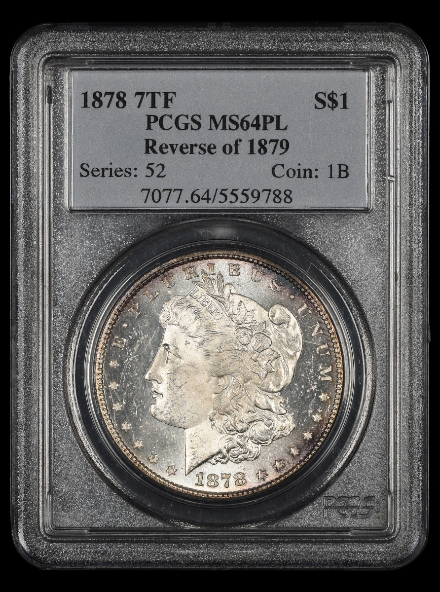 1878 7TF Reverse of 1879 $1 PCGS MS64PL MS64PL