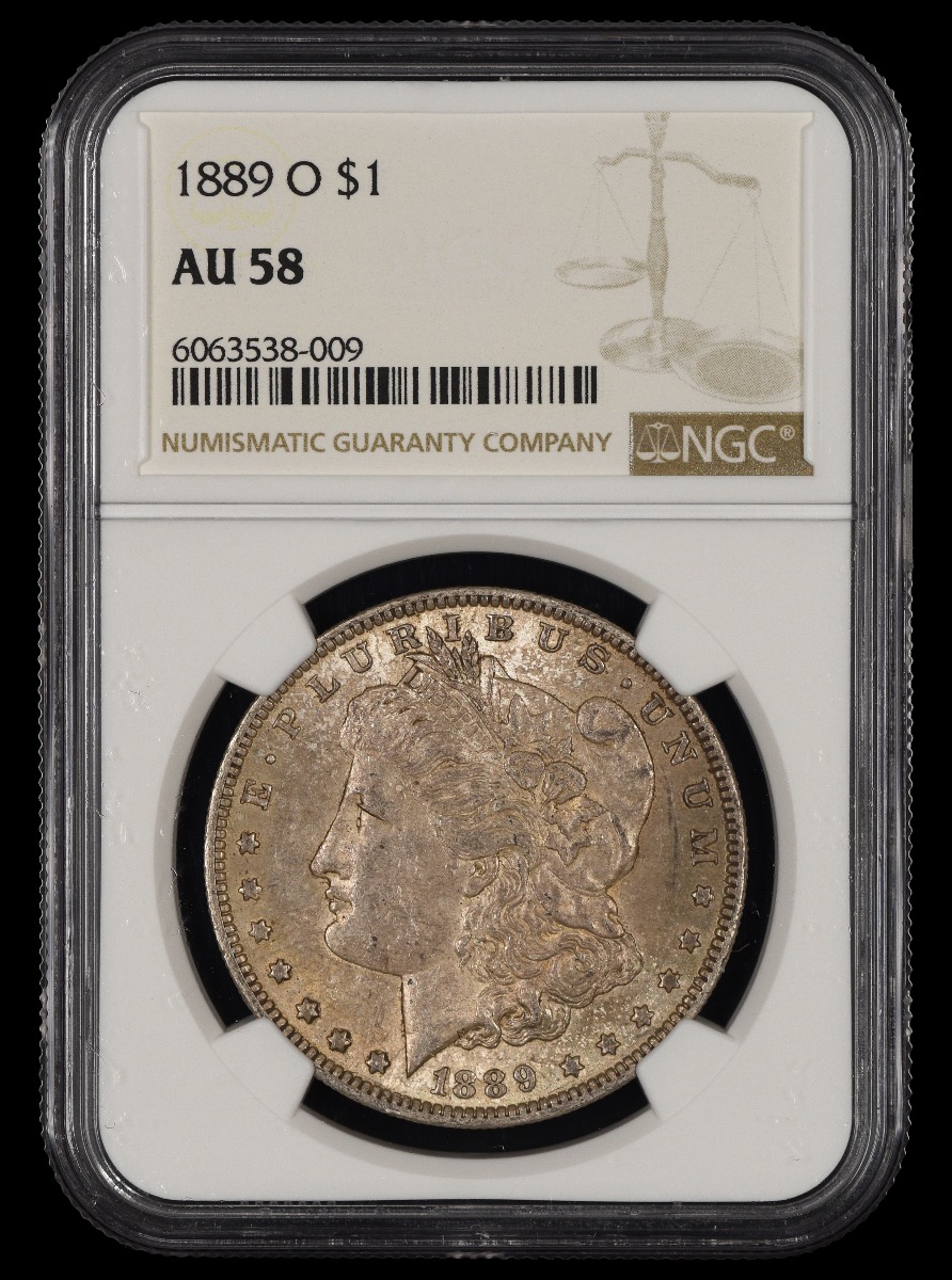 1889 O $1 NGC AU58 58
