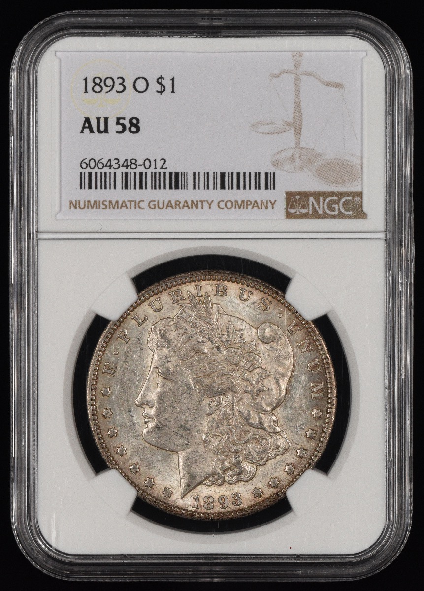 1893 O $1 NGC AU58 58