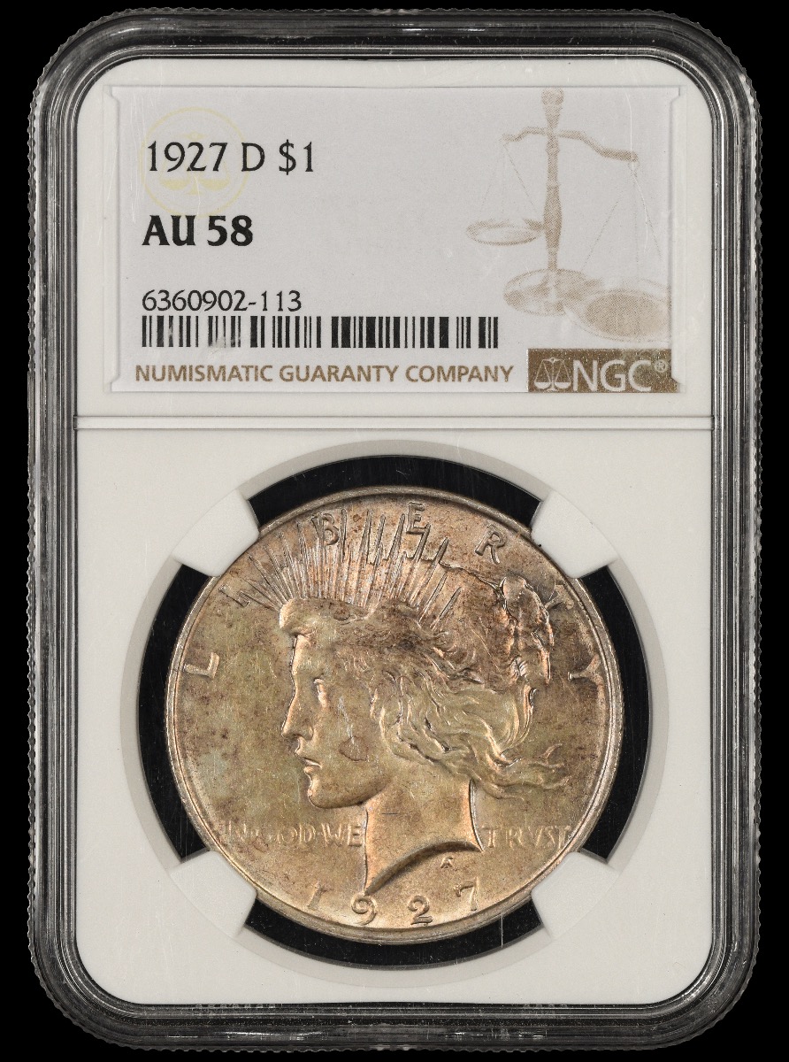 1927 D $1 NGC AU58 AU58