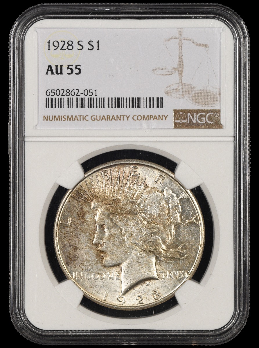 1928 S $1 NGC AU55 AU55