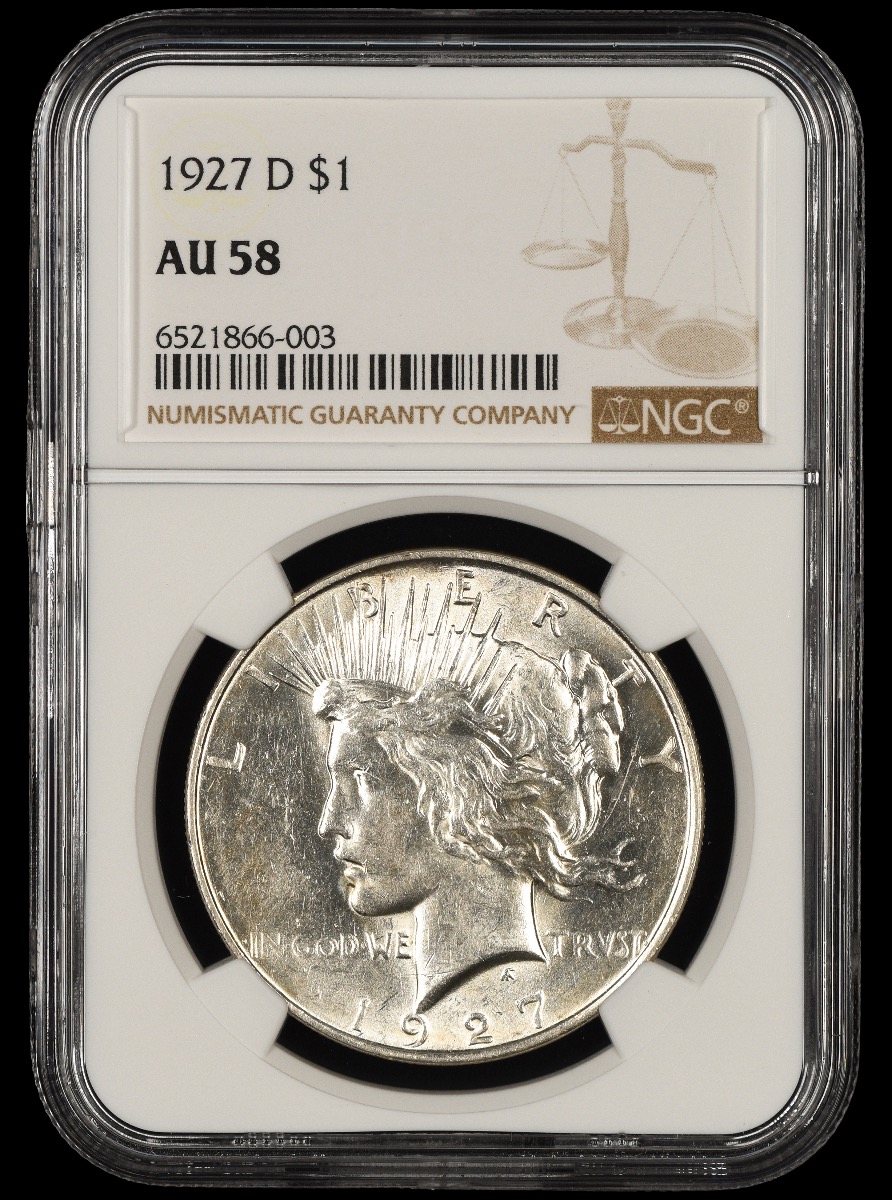 1927 D $1 NGC AU58 58