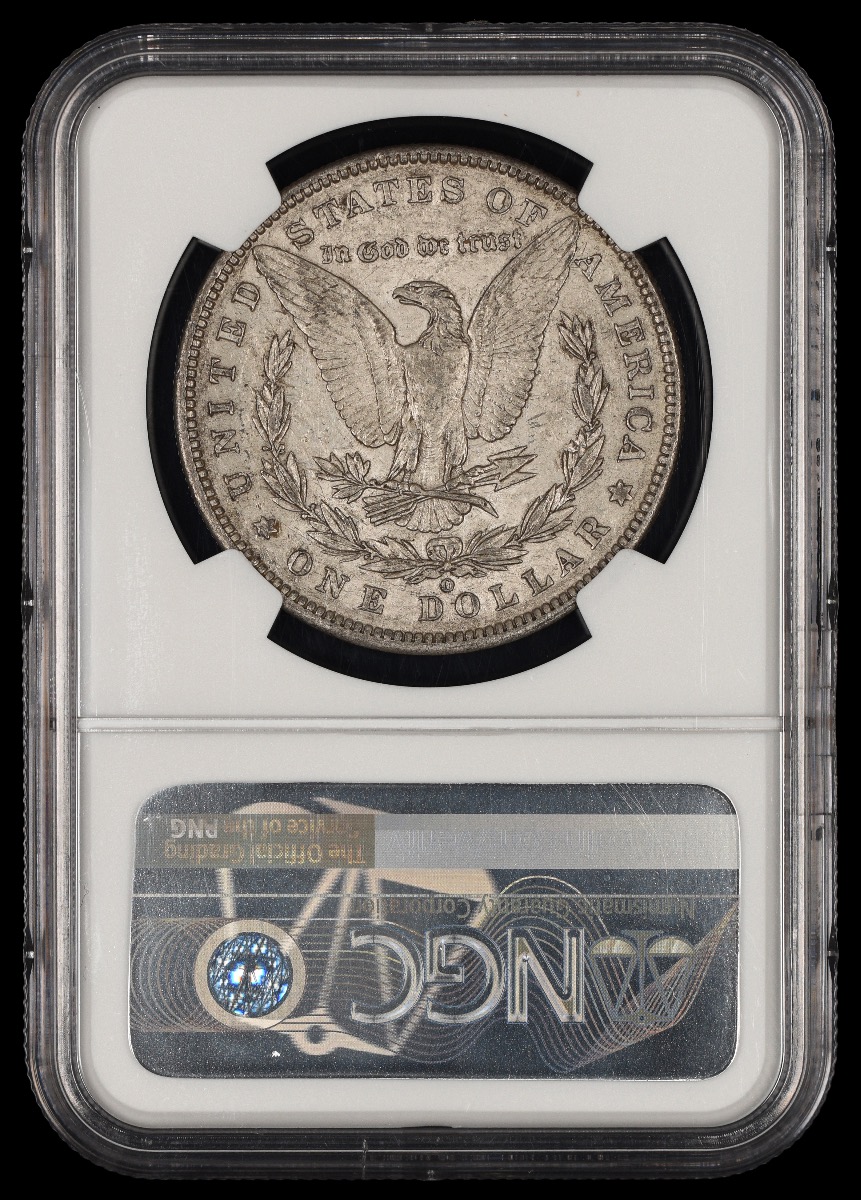 1886 O $1 VAM 1A1 BER Clash NGC AU55 CAC AU55