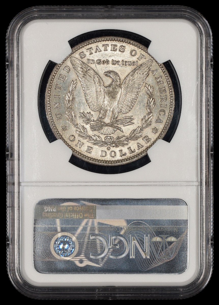 1886 O $1 NGC AU55 VAM 1A1 'BER' Clash CAC AU55