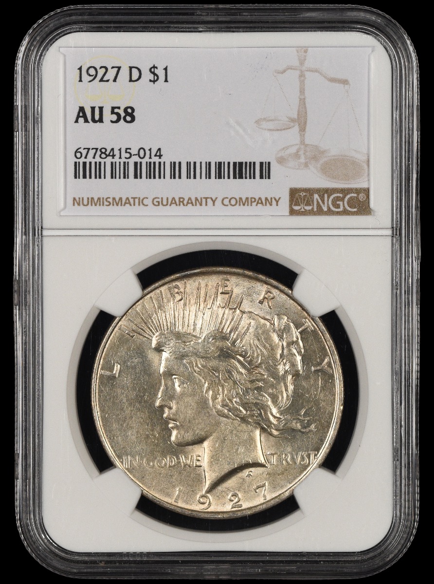 1927 D $1 NGC AU58 AU58