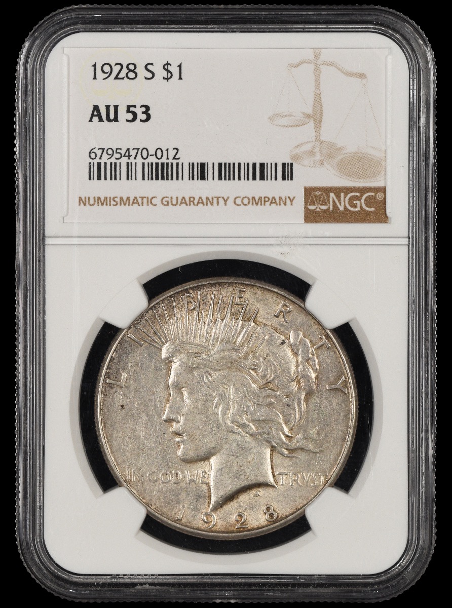 1928 S $1 NGC AU53 AU53