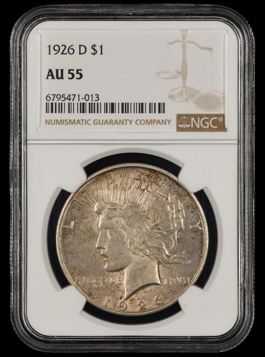 1926 D $1 NGC AU55 55