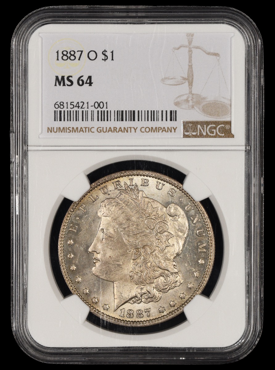 1887 O $1 NGC MS64 MS64