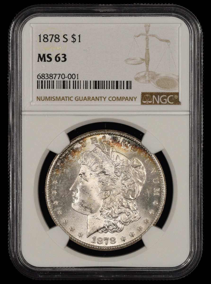 1878 S $1 NGC MS63 MS63