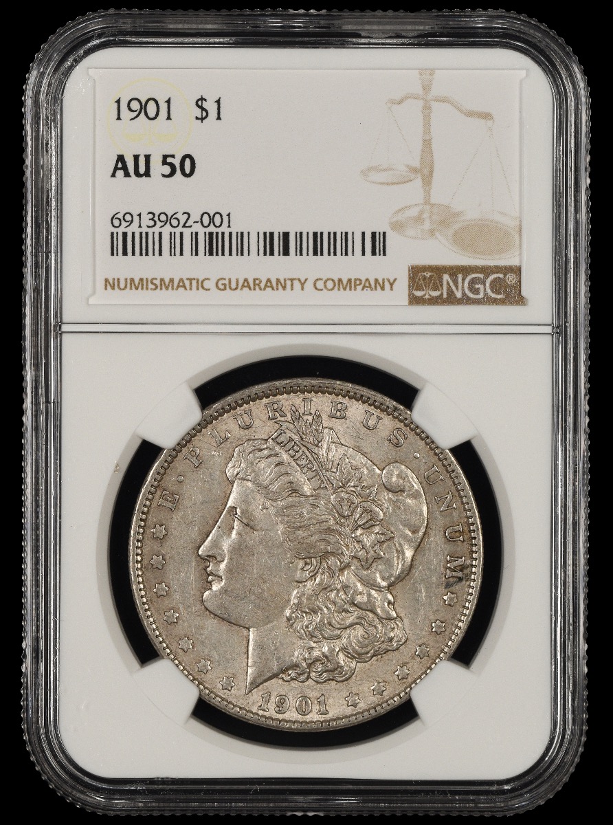 1901 $1 NGC AU50 AU50
