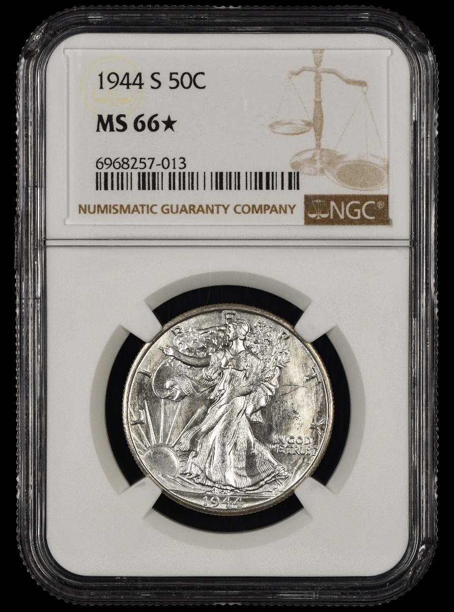 1944 S 50C NGC  MS66★